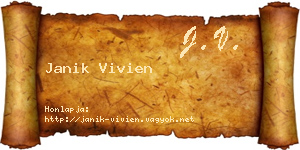 Janik Vivien névjegykártya